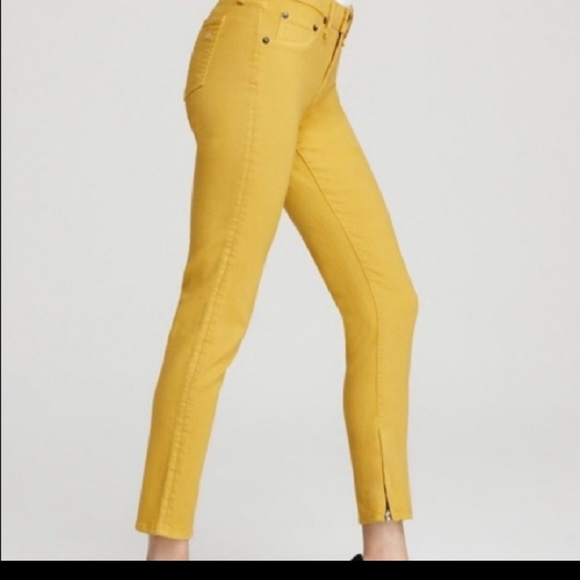 yellow capri jeans